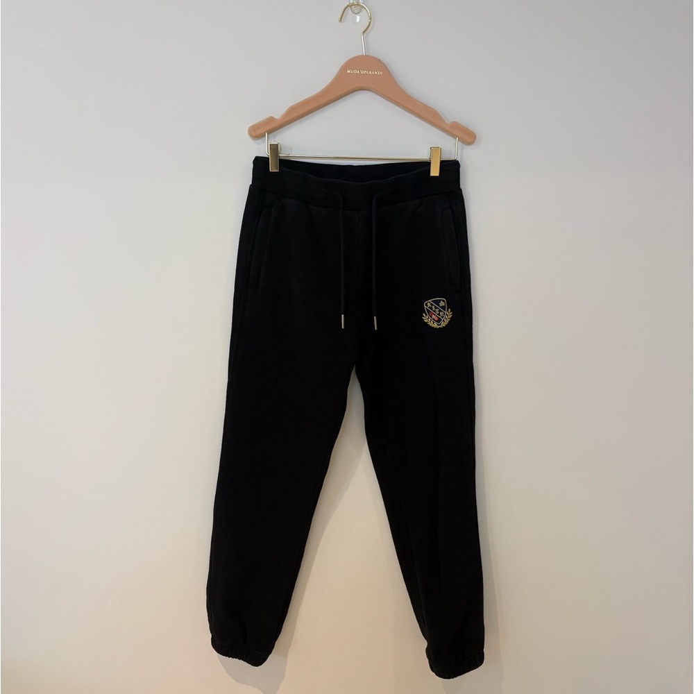 Kith Black Track Pants with Gold Crescent